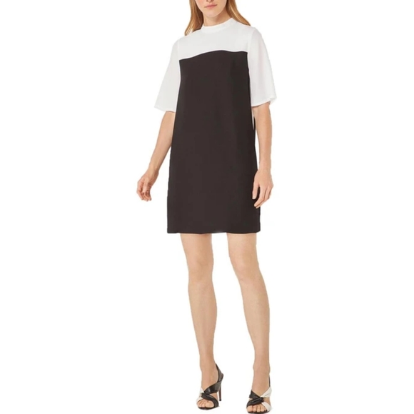 BCBGMaxazria Colorblock Shift black/white Dress